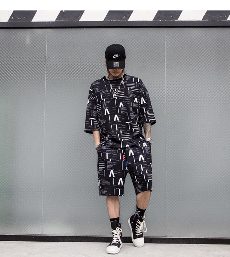 Men's Tracksuits Hip Hop Summer Mens Sets Clothes 2 Pieces Half Sleeve T Shirt Short Pant Black White ColorMen's
Men's Tracksuits Hip Hop Summer Mens Sets Clothes 2 Pieces Half Sleeve T Shirt Short Pant Black White ColorMen's
