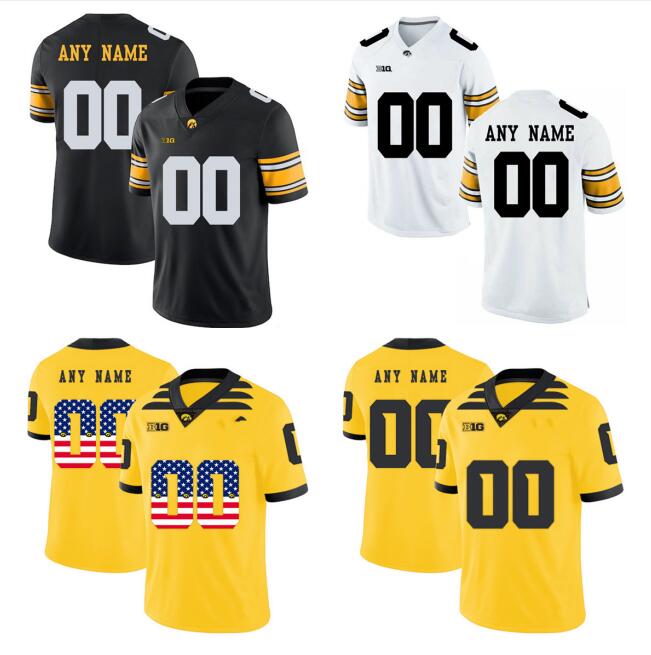 Custom College Iowa Hawkeyes Football Jerseys Jack Campbell Riley Moss Matt Hankins Xavier Nwankpa Seth Benson Caleb Shudak George Kittle Epenesa