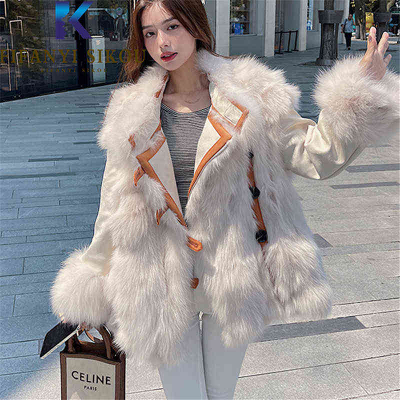 Faux Fur Jacket Women Winter Coat Single Breasted Fashion Spliced Luxury Plush Fur Coat Female High Quality Warm Overcoat T220810, Black
Faux Fur Jacket Women Winter Coat Single Breasted Fashion Spliced Luxury Plush Fur Coat Female High Quality Warm Overcoat T220810, Black