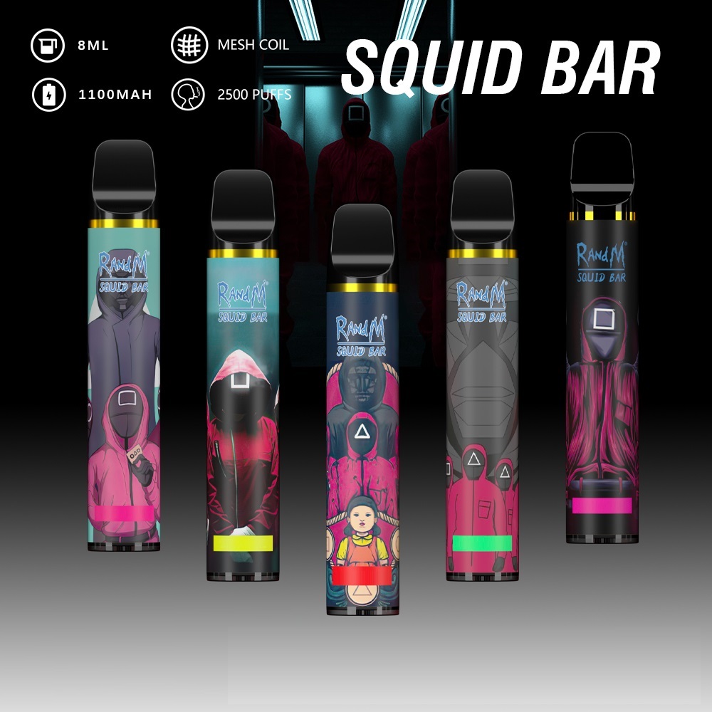 Popular Electronic Cigarette Disposable Vape Device Randm Squid bar 2500 Puffs 
Popular Electronic Cigarette Disposable Vape Device Randm Squid bar 2500 Puffs