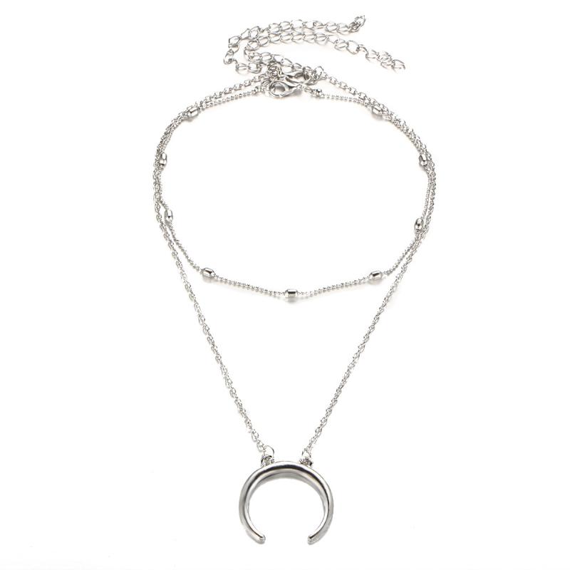 Pendant Necklaces Pieces/lot Moon Gold Silver Color Multilayers Clavicle Chain Chokers Necklace Women Fashion Charm JewelryPendant
Pendant Necklaces Pieces/lot Moon Gold Silver Color Multilayers Clavicle Chain Chokers Necklace Women Fashion Charm JewelryPendant