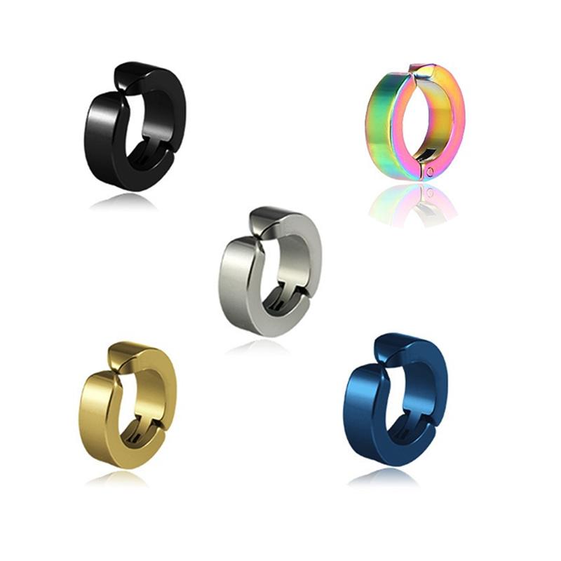 Clip-on & Screw Back 1Pc Punk Black Earring Male Non-allergic Earrings Ear Pin Titanium Clip Without Piercing Fashion Men Women Jewelry
Clip-on & Screw Back 1Pc Punk Black Earring Male Non-allergic Earrings Ear Pin Titanium Clip Without Piercing Fashion Men Women Jewelry
