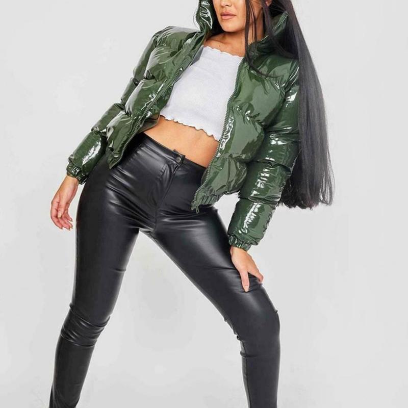 Women's Jackets Cotton Jacket Women Bright Surface Smooth Zipper Autumn Winter Solid Color Stand Collar Quilted Coat For Daily Wear, Red
Women's Jackets Cotton Jacket Women Bright Surface Smooth Zipper Autumn Winter Solid Color Stand Collar Quilted Coat For Daily Wear, Red