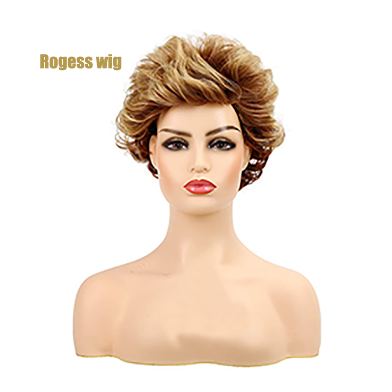 Short Layered Blonde Wigs for Women Synthetic Heat Resistant Cosplay Pixie Wig with Wig Cap