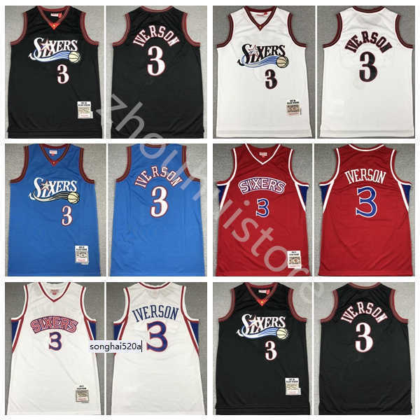 Fast delivery Men Mitchell Ness Basketball Allen Iverson Jersey 3 Vintage Black White Red Blue Team Color Home Breathable Pure Cotton Good Quality''nba''jersey
Fast delivery Men Mitchell Ness Basketball Allen Iverson Jersey 3 Vintage Black White Red Blue Team Color Home Breathable Pure Cotton Good Quality''nba''jersey