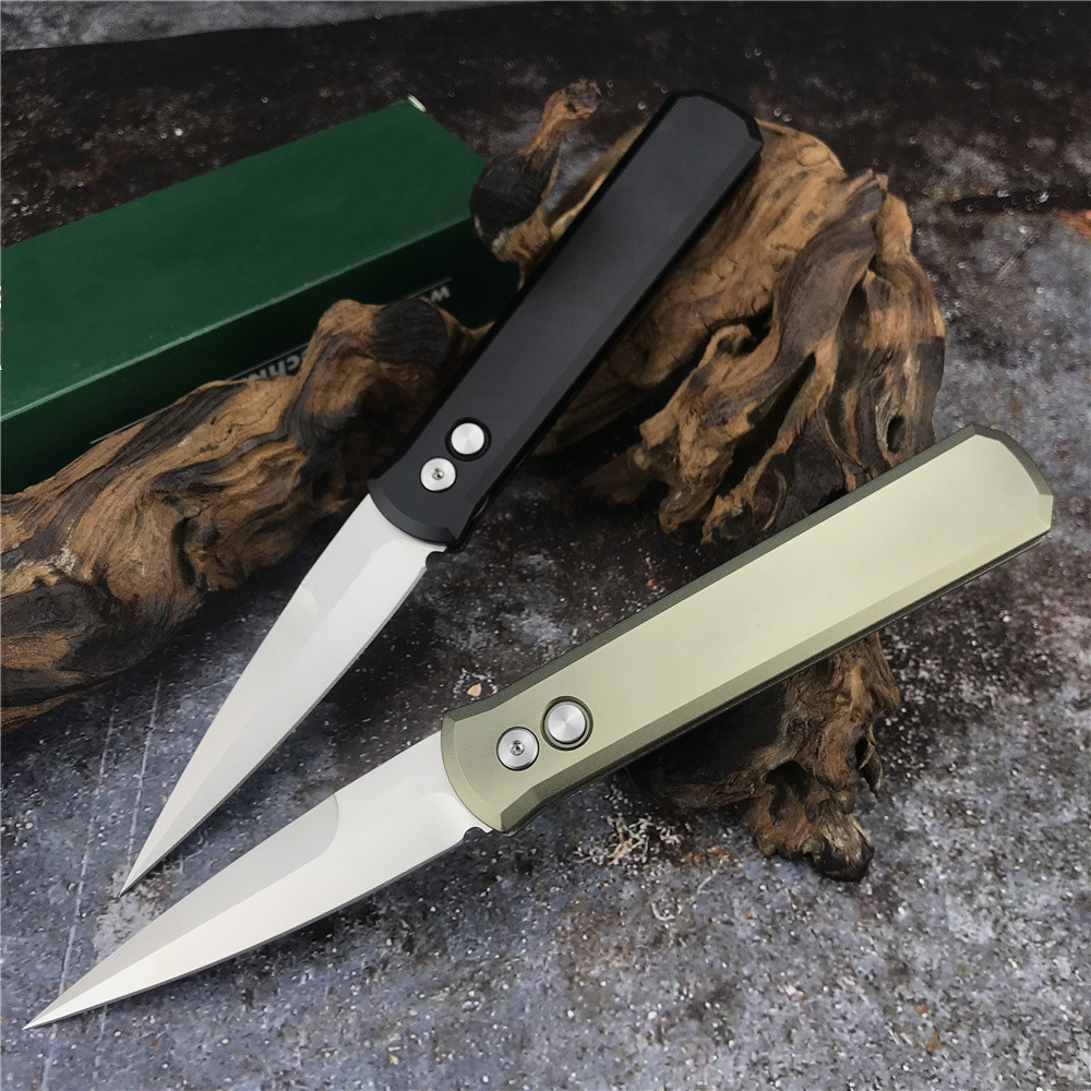 2022 Godfather 920 Automatic Tactical Folding Knife 4.0" 154CM Bead Blasted Spear Point Plain Blade, Black/Bronze/Pink Aluminum Handle Hunter Knives
2022 Godfather 920 Automatic Tactical Folding Knife 4.0" 154CM Bead Blasted Spear Point Plain Blade, Black/Bronze/Pink Aluminum Handle Hunter Knives
