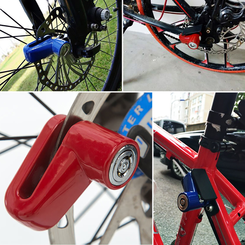 Disc Brake Lock Alarm Motorcycle Lock Anti-theft Wheel Padlock Motorbike Bike Disk Brake Lock