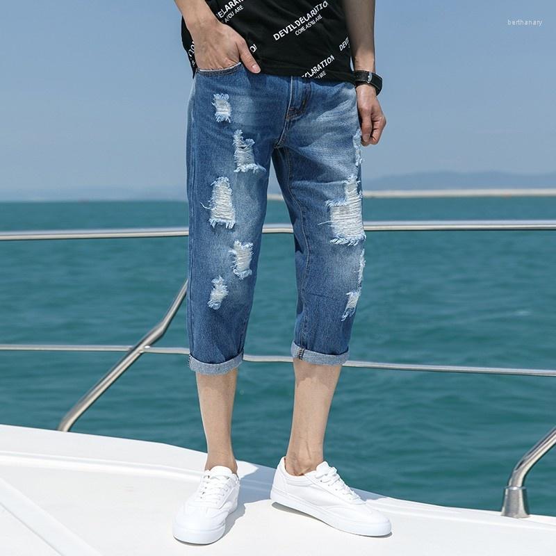 Men's Jeans Fashion Mens Slim Fit Hole Ripped Calf Length Pencil Pants Summer Casual Streetwear Denim Shorts Plus Size Cropped PantsMen's Be, Blue
Men's Jeans Fashion Mens Slim Fit Hole Ripped Calf Length Pencil Pants Summer Casual Streetwear Denim Shorts Plus Size Cropped PantsMen's Be, Blue