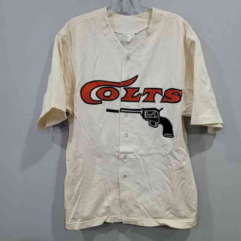 Mit Custom sewing Rare Vintage 80s 90s Gator COLTS Baseball Jersey Men Women Youth Kids Jersey -6XL, Beige
Mit Custom sewing Rare Vintage 80s 90s Gator COLTS Baseball Jersey Men Women Youth Kids Jersey -6XL, Beige