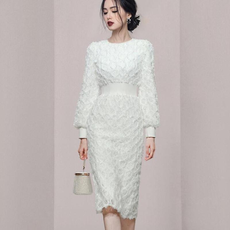 Casual Dresses ZAWFL Fashion Designer Runway Dress Autumn Women O-Neck Lantern Sleeve Abstract Guipure Lace Hollow Out, Picture color
Casual Dresses ZAWFL Fashion Designer Runway Dress Autumn Women O-Neck Lantern Sleeve Abstract Guipure Lace Hollow Out, Picture color