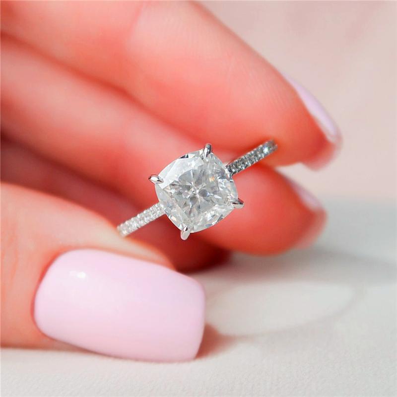 Cluster Rings 3.0 9.0mm Brilliant Cushion Cut Sollitaire Women's Ring Solid 14K White Gold Anniversary Gift For Women Fine Jewelry Rings
Cluster Rings 3.0 9.0mm Brilliant Cushion Cut Sollitaire Women's Ring Solid 14K White Gold Anniversary Gift For Women Fine Jewelry Rings