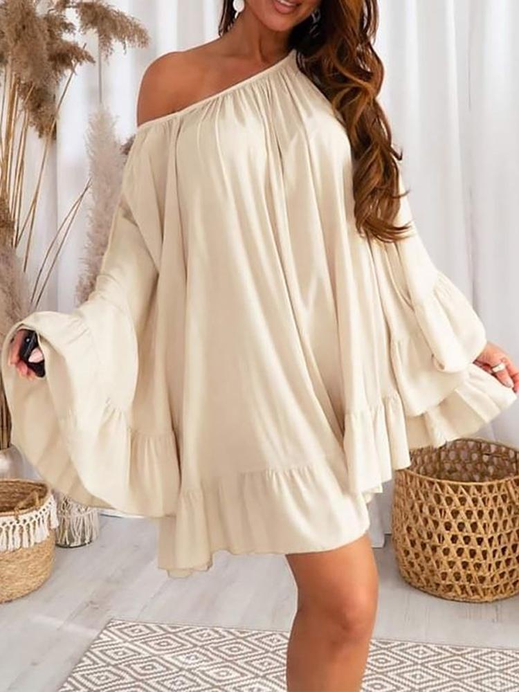 Work Dresses Women Solid Casual Skew Collar Dress Elegant Ruffles Flared Long Sleeve Mini Party Fashion Summer Loose Beach Short DressWork, 02 orange
Work Dresses Women Solid Casual Skew Collar Dress Elegant Ruffles Flared Long Sleeve Mini Party Fashion Summer Loose Beach Short DressWork, 02 orange