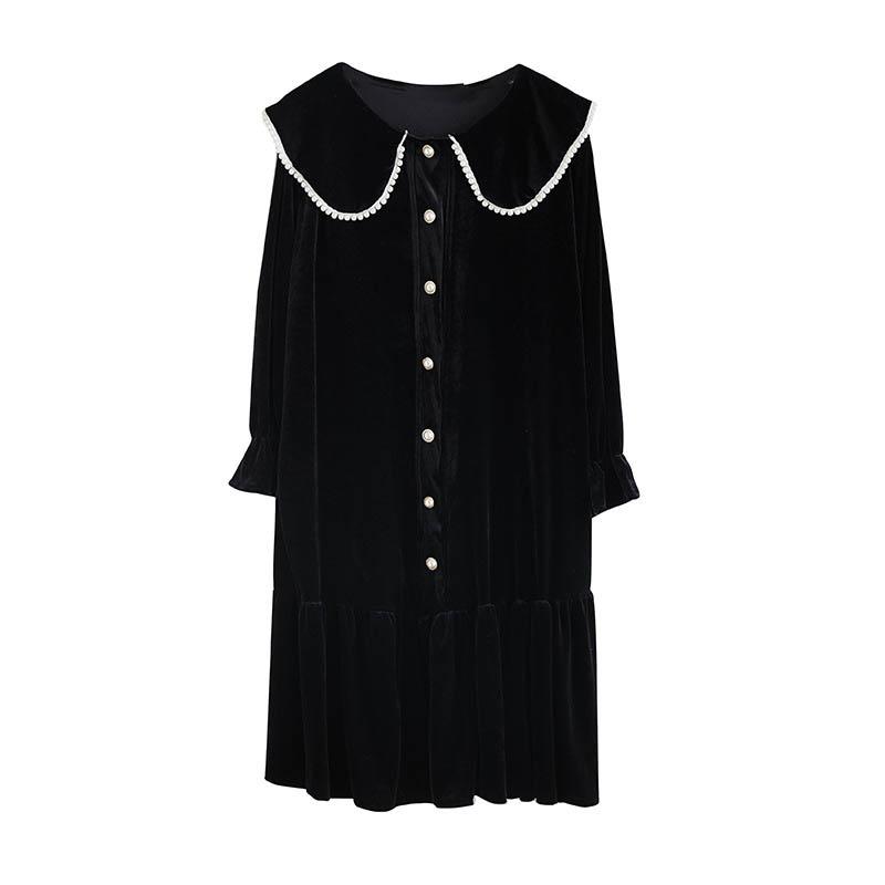 Plus Size Dresses 150Kg Women's Bust 152cm Spring Autumn Loose Long Sleeve Doll Collar Beaded Dress Black 7XL 8XL 9XLPlus
Plus Size Dresses 150Kg Women's Bust 152cm Spring Autumn Loose Long Sleeve Doll Collar Beaded Dress Black 7XL 8XL 9XLPlus