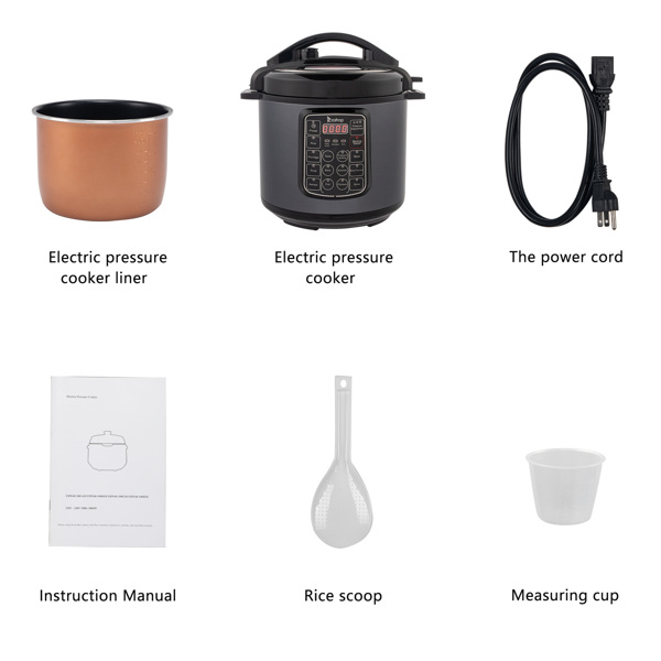 Cooking Utensils 1000W Push-button stainless steel electric pressure cooker 13 in 1 cooking mode