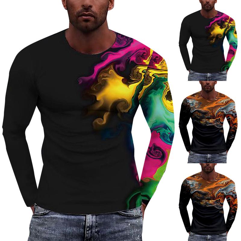 Men' T-Shirts Casual Shirt Street 3D Digital Printed Warm Top Round Neck Long Sleeve Tops Soft Winter T-shirt, Black
Men' T-Shirts Casual Shirt Street 3D Digital Printed Warm Top Round Neck Long Sleeve Tops Soft Winter T-shirt, Black