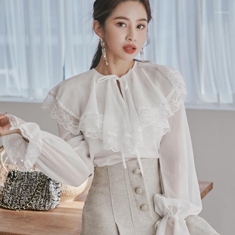 Women 2022 Spring Long Sleeve Chiffon Blouses Female Fashion Lace Patchwork Shirts Ladies Loose Casual Tops Women, White
Women 2022 Spring Long Sleeve Chiffon Blouses Female Fashion Lace Patchwork Shirts Ladies Loose Casual Tops Women, White