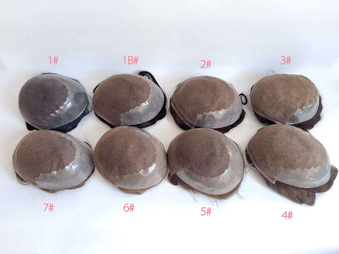 Q6 Toupee For Men Lace & PU Base Human Hair Replacement System Unit 6" Male Hair Prosthesis