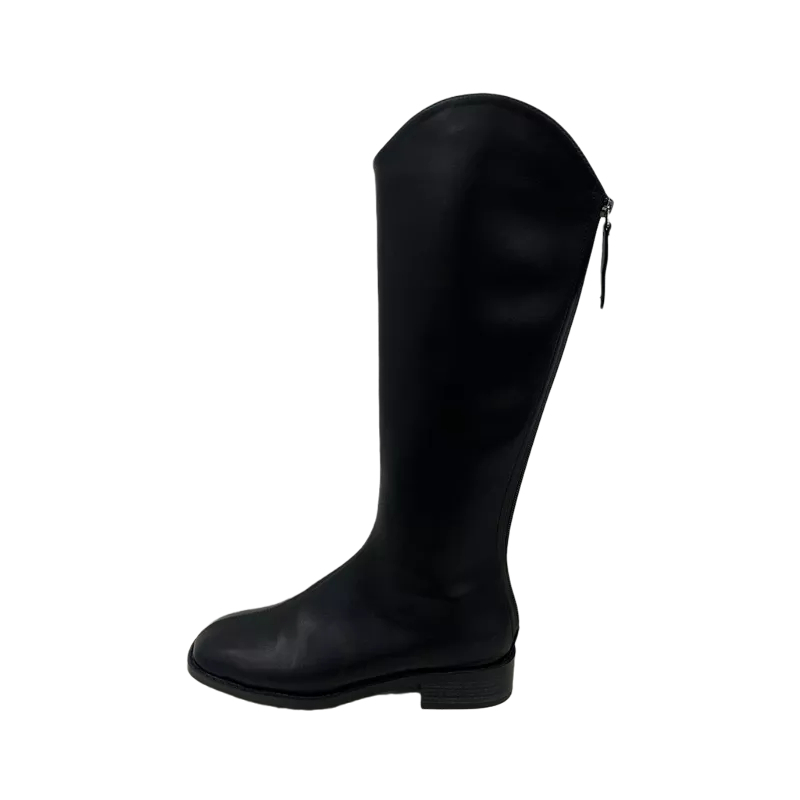 Women's Boots Spring And Autumn Korean Coffee Western Cowboy Boots With Square Head Below The Knee Boots With Thick Heels