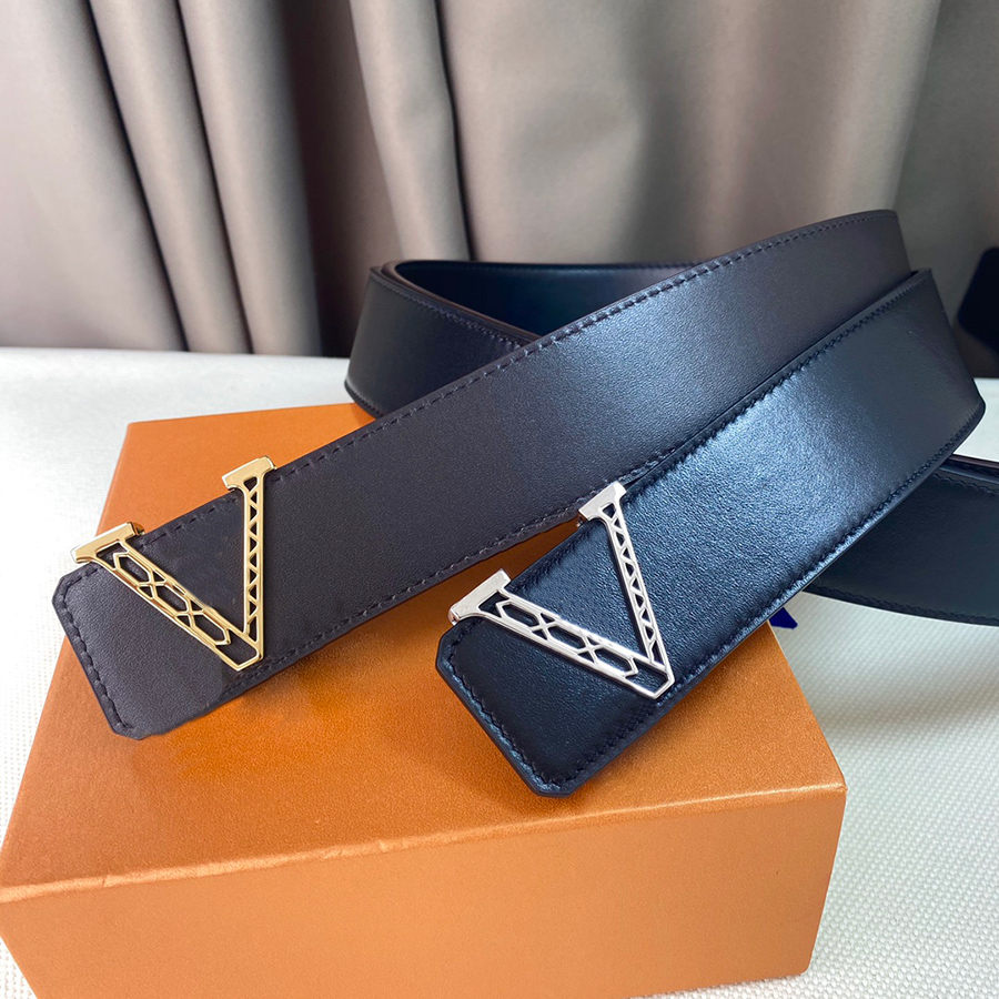 

Fashion Belt Luxury Designer Classics Never Go Out of Style Genuine Leather Belts for Man Woman Buckle Width 4.0cm 2 Options with Box Top Quality, As pics