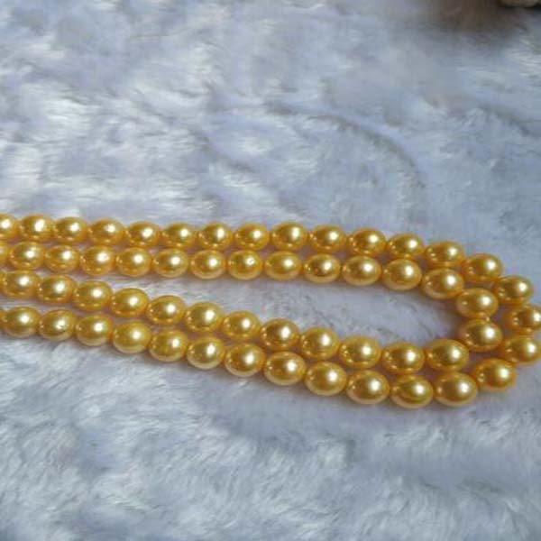 2share 9-10mm natural south sea Gold Round pearl necklace 14K Gold 
2share 9-10mm natural south sea Gold Round pearl necklace 14K Gold