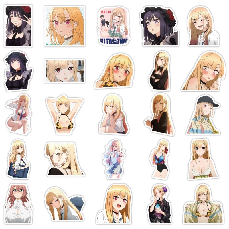51Pcs/Lot anime My dress up darling sticker graffiti Stickers for DIY Luggage Laptop skin Kitagawa Marin Sticker