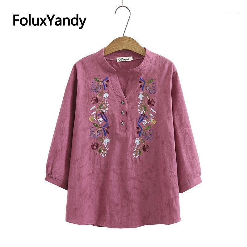 Women's Blouses & Shirts Embroidery Blouse Plus Size XXXL 4XL Casual V-neck Loose Summer Camisas Mujer KKFY5317, Purple
Women's Blouses & Shirts Embroidery Blouse Plus Size XXXL 4XL Casual V-neck Loose Summer Camisas Mujer KKFY5317, Purple