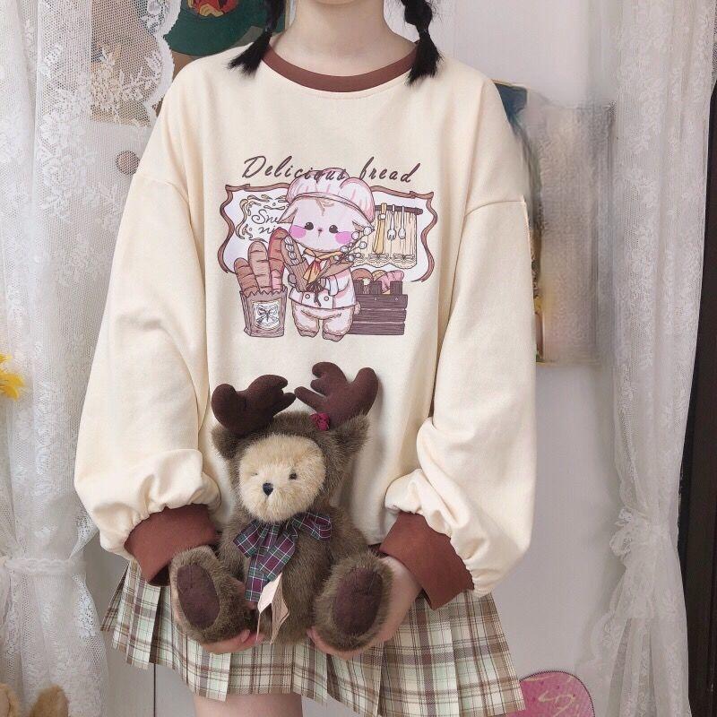 Women' Hoodies & Sweatshirts Women Kawaii Anime Sweatshirt Soft Girl Pullover Cute Style Crew Neck Long Sleeve Loose Tops 2022 Female Fashi, Apricot
Women' Hoodies & Sweatshirts Women Kawaii Anime Sweatshirt Soft Girl Pullover Cute Style Crew Neck Long Sleeve Loose Tops 2022 Female Fashi, Apricot