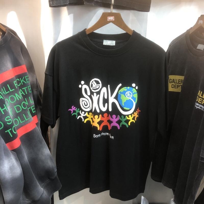 Men's T-Shirts Sicko 2022 Summer Human Alphabet Earth Print High Street Cotton Loose Large Men's And Women's Short Sleeve T-Shirt Bl
Men's T-Shirts Sicko 2022 Summer Human Alphabet Earth Print High Street Cotton Loose Large Men's And Women's Short Sleeve T-Shirt Bl