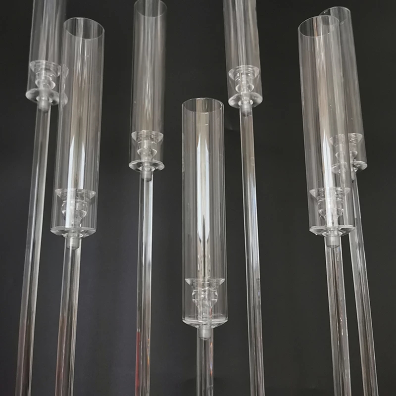 decoration Acrylic Candelabra Clear Candle Holders Wedding Candlesticks Table Centerpieces Flower Stand Holder Big Candelabrum imake116 XJ260305