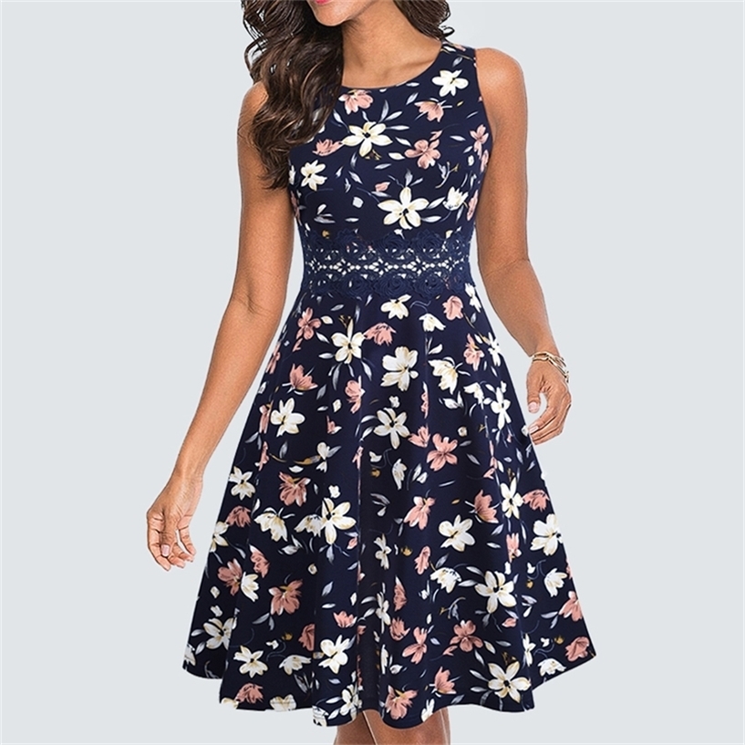 Women Vintage Casual Round Neck A line Summer Elegant Floral Lace Patchwork Sleeveless Tunic Party Swing Dress HA079 220418, Blk and white floral
Women Vintage Casual Round Neck A line Summer Elegant Floral Lace Patchwork Sleeveless Tunic Party Swing Dress HA079 220418, Blk and white floral