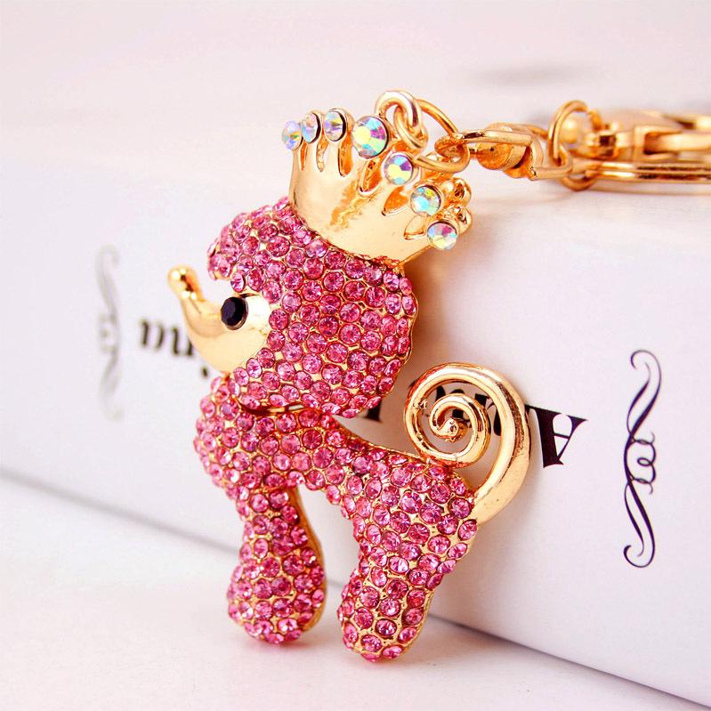 Keychains XDPQQ Europe And America Creative Cute With Crown Poodle Keychain Pet Puppy Key Chain Women Bag Accessories Small G
Keychains XDPQQ Europe And America Creative Cute With Crown Poodle Keychain Pet Puppy Key Chain Women Bag Accessories Small G