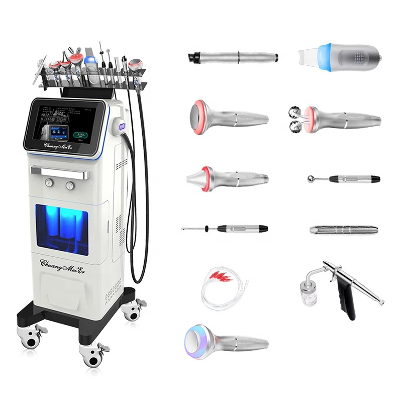 11 in 1 Microdermabrasion facial machine oxygen aqua jet peel whitening supplement brighten skin improvement hydro facials dermabrasion beauty