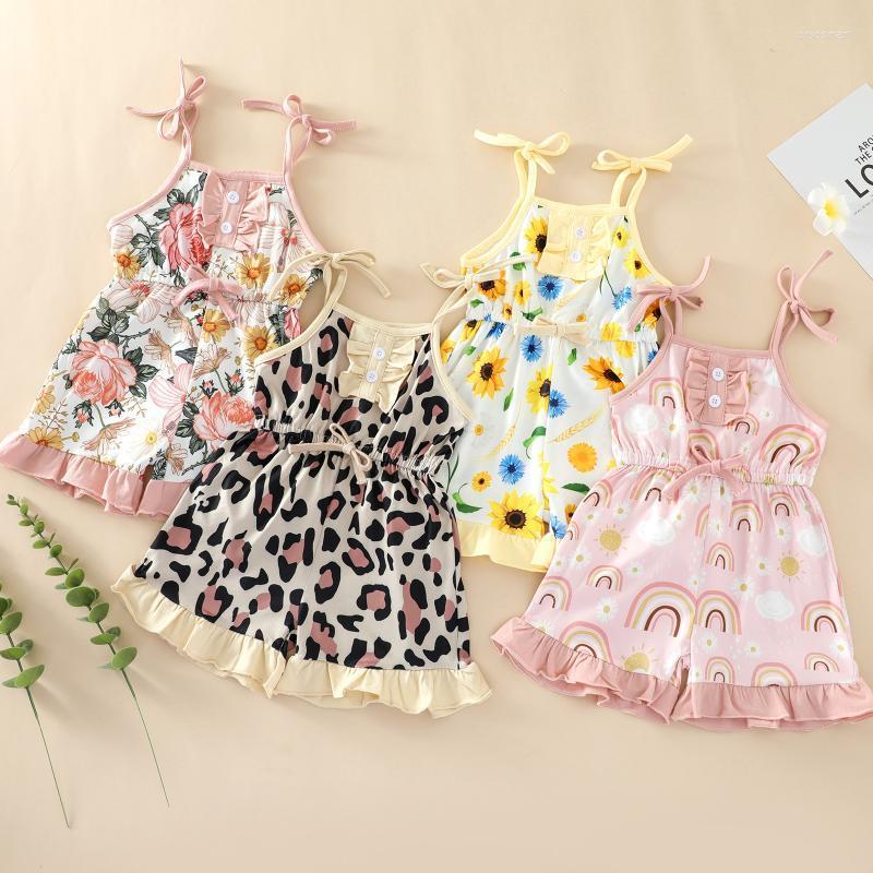 Jumpsuits 0-4Y Born Kid Girls Floral/Rainbow/Leopard Print Clothes Baby Sleeveless Rompers Children Playsuit
Jumpsuits 0-4Y Born Kid Girls Floral/Rainbow/Leopard Print Clothes Baby Sleeveless Rompers Children Playsuit
