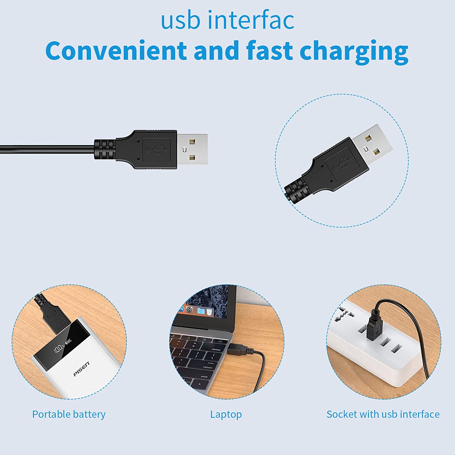 Power Cable 5V USB Charger Cord Replacement Adapter Compatible with a Various Types of HQ8505 Philips Norelco Shavers Electric Razor SURKER Clippers