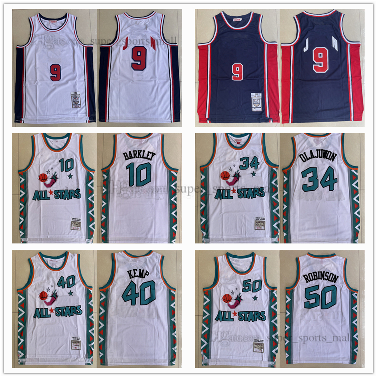 1996 All-Star Retro Basketball Jerseys 10 Charles 50 David Barkley Robinson Shawn 40 Kemp #9 1992 Custom Jersey, Same as picture
1996 All-Star Retro Basketball Jerseys 10 Charles 50 David Barkley Robinson Shawn 40 Kemp #9 1992 Custom Jersey, Same as picture