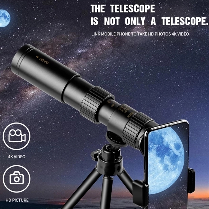 4K 10300X40 Professional Monocular Telescope Powerful Binoculars HD Super Zoom Quality Eyepiece Portable for Hunting Camping 220712
4K 10300X40 Professional Monocular Telescope Powerful Binoculars HD Super Zoom Quality Eyepiece Portable for Hunting Camping 220712