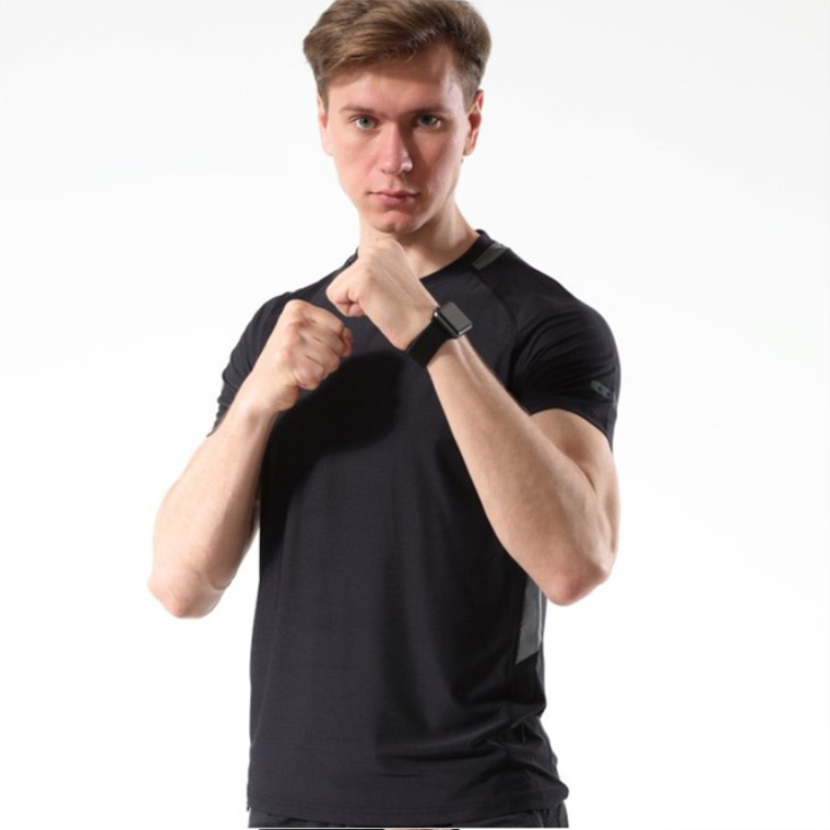 LU-A8014 new summer men's outdoor leisure sports quick-drying T-shirt short-sleeved mesh running sports fitness yoga top with original logo, Black 
LU-A8014 new summer men's outdoor leisure sports quick-drying T-shirt short-sleeved mesh running sports fitness yoga top with original logo, Black