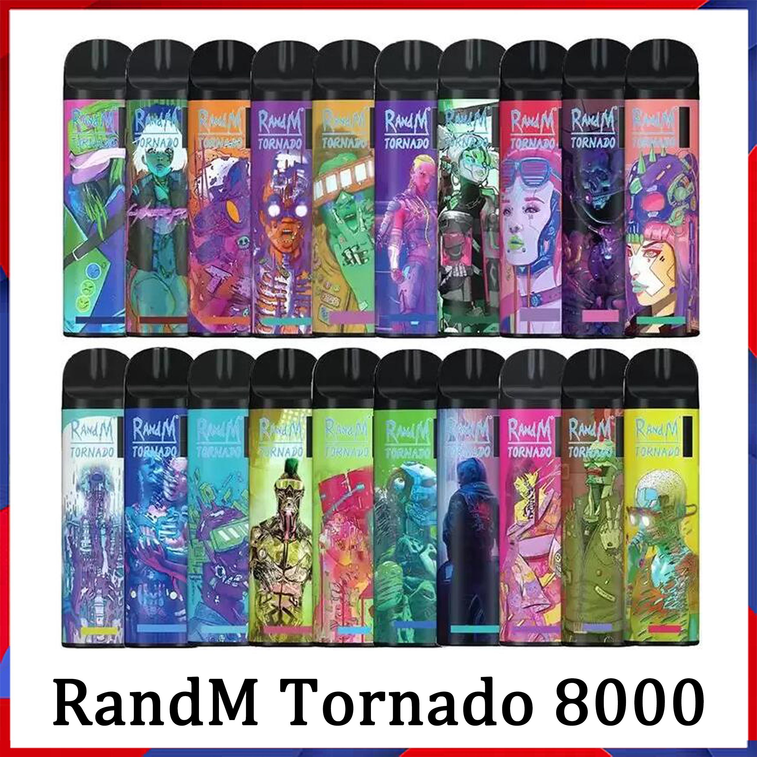 100% Authentic R&M Tornado 8000 Puffs RandM Disposable E Cigarettes Vaporizer 16ml Device 1000mAh Rechargeable Battery Airflow Control MESH COIL Vape Pen 20 Colors
100% Authentic R&M Tornado 8000 Puffs RandM Disposable E Cigarettes Vaporizer 16ml Device 1000mAh Rechargeable Battery Airflow Control MESH COIL Vape Pen 20 Colors