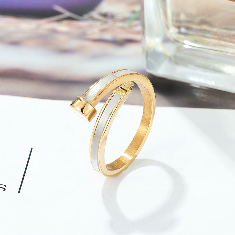 White shell nail ring designer female niche designe love rings ins wind titanium steel womens Rings
White shell nail ring designer female niche designe love rings ins wind titanium steel womens Rings