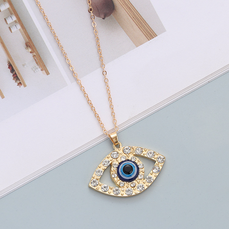 Turkish Blue Evil Eye Pendant Necklace for Women Gift