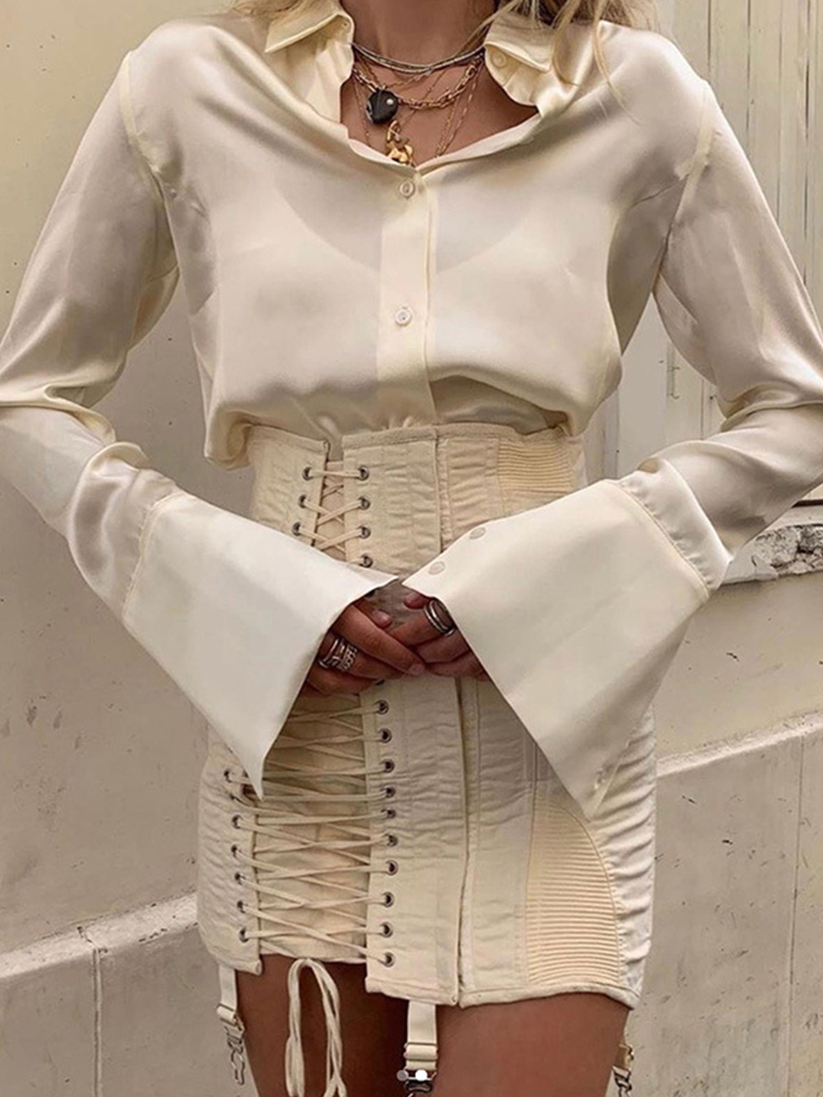 InsDoit Gothic Y2K Vintage Mini Skirt Women Punk Patchwork Summer High Waist Skirt Bodycon Eyelet Lace Up Aesthetic Sexy Skirts 220701