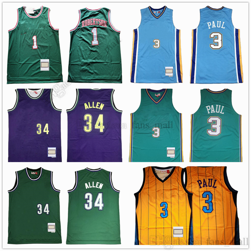 Mitchell and Ness Retro Basketball Chris 3 Paul Jersey Oscar 1 Robertson Ray 34 Allen Throwback Stitched 2005-06 Green Yellow 1996-97 Purple Jersey Men, As picture (with team logo)
Mitchell and Ness Retro Basketball Chris 3 Paul Jersey Oscar 1 Robertson Ray 34 Allen Throwback Stitched 2005-06 Green Yellow 1996-97 Purple Jersey Men, As picture (with team logo)