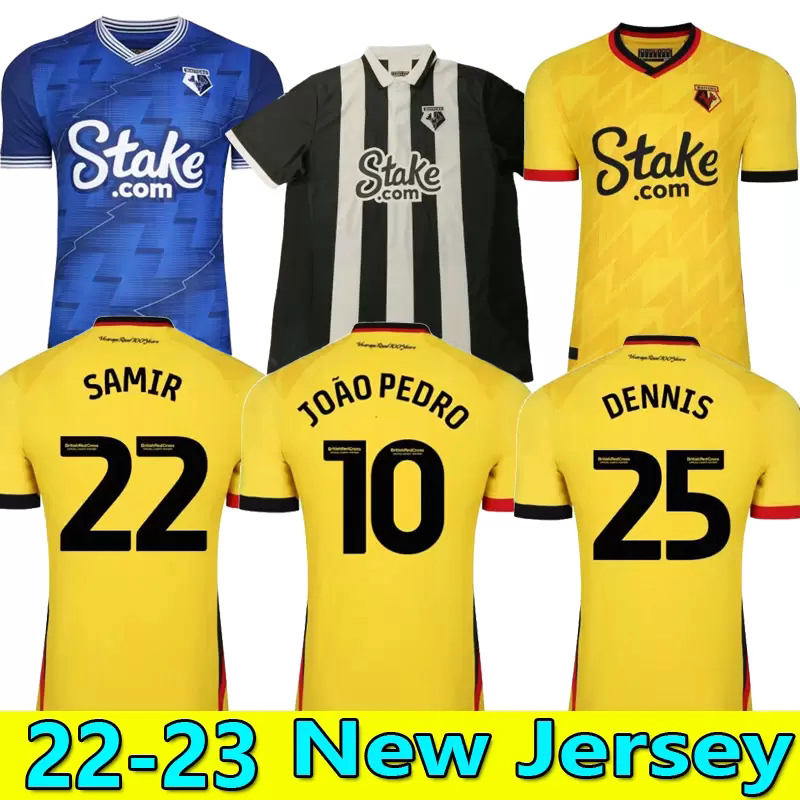 Watfords soccer jerseys 22 23 JOAO PEDRO DENNIS SARR football shirts LOUZA SEMA MASINA jersey home away 2022 2023, Home 1
Watfords soccer jerseys 22 23 JOAO PEDRO DENNIS SARR football shirts LOUZA SEMA MASINA jersey home away 2022 2023, Home 1