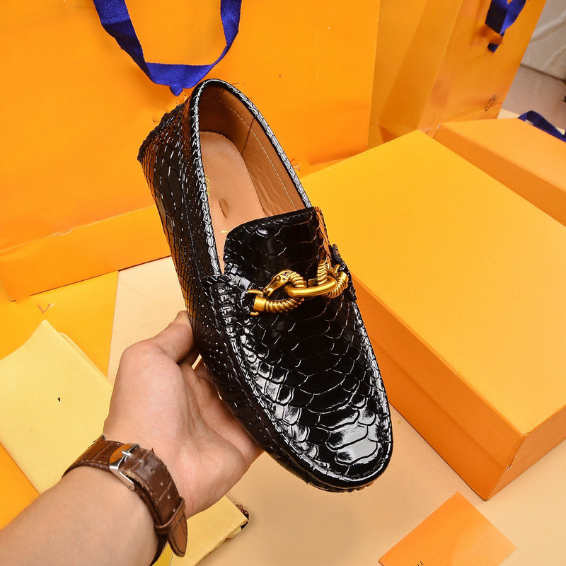 48 style Crocodile Pattern Luxury Men's Leather Shoe Loafers Fashion Formal Wedding Gentleman Male Designer Dress Shoes men dresses shoess, With logo #28
48 style Crocodile Pattern Luxury Men's Leather Shoe Loafers Fashion Formal Wedding Gentleman Male Designer Dress Shoes men dresses shoess, With logo #28