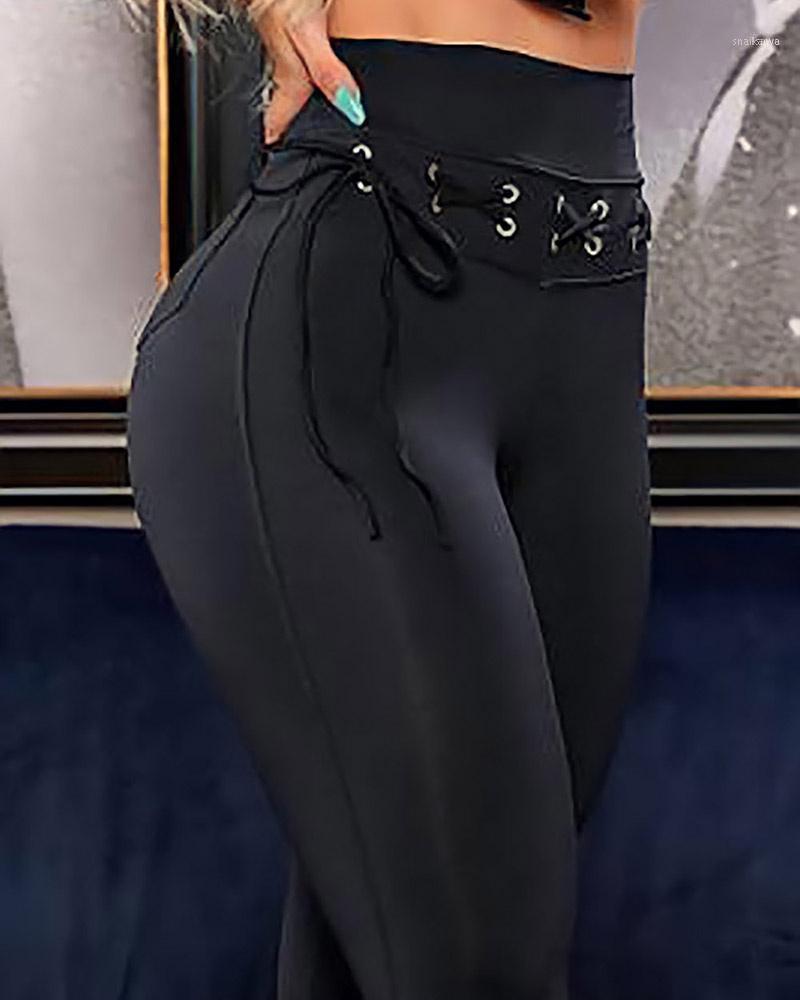 Women' Pants & Capris Tights Casual Street Sexy Slim High Waist Eyelet Lace-up Pocket Design Skinny, Gray 
Women' Pants & Capris Tights Casual Street Sexy Slim High Waist Eyelet Lace-up Pocket Design Skinny, Gray