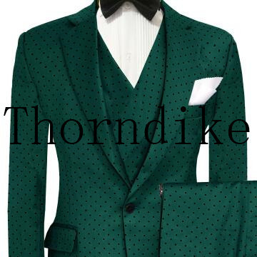 Men's Suits & Blazers Custom Made Dark Green Dot Suits For Men 3 PiecesJacketP 220823