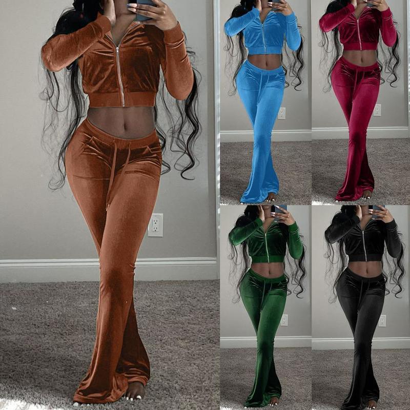 Active Sets Trendy Tracksuit Exposed Navel Long Sleeve Crop Top Flare Pants Sport Suit for Vacation Sporty Outfit Workout Sportswear 220826, Coffee
Active Sets Trendy Tracksuit Exposed Navel Long Sleeve Crop Top Flare Pants Sport Suit for Vacation Sporty Outfit Workout Sportswear 220826, Coffee