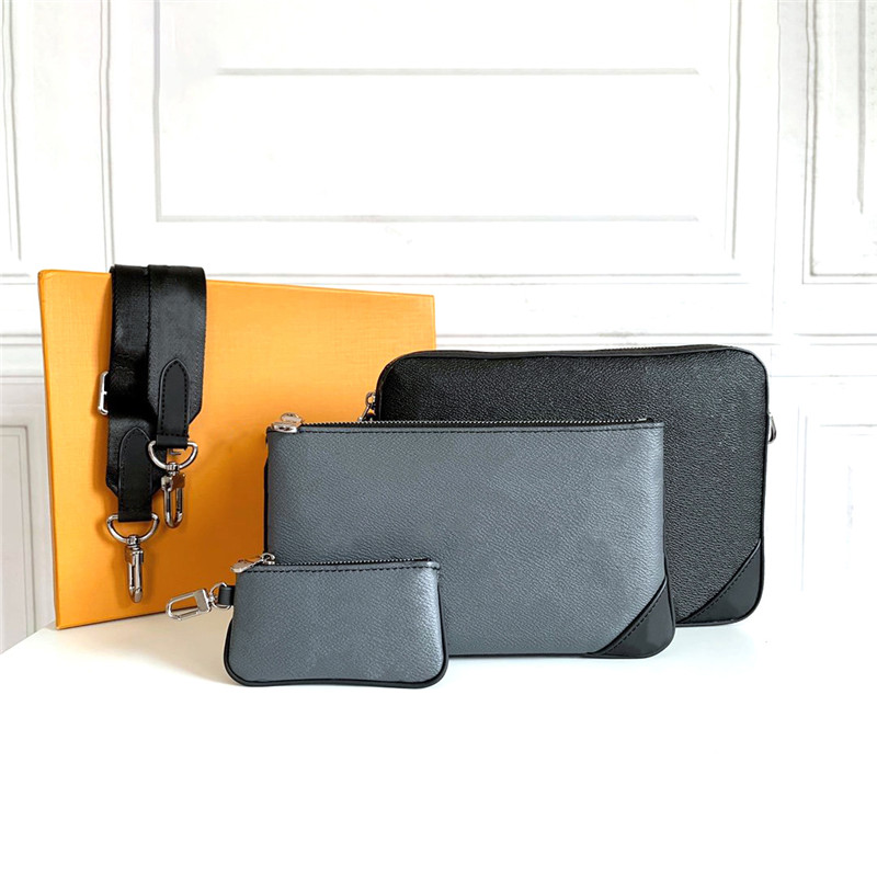 High Quality Luxurys Mens bag Men's Messenger Men's three piece shoulderbags Satchel Large capacity crossbody shoulder bags, Grey
High Quality Luxurys Mens bag Men's Messenger Men's three piece shoulderbags Satchel Large capacity crossbody shoulder bags, Grey