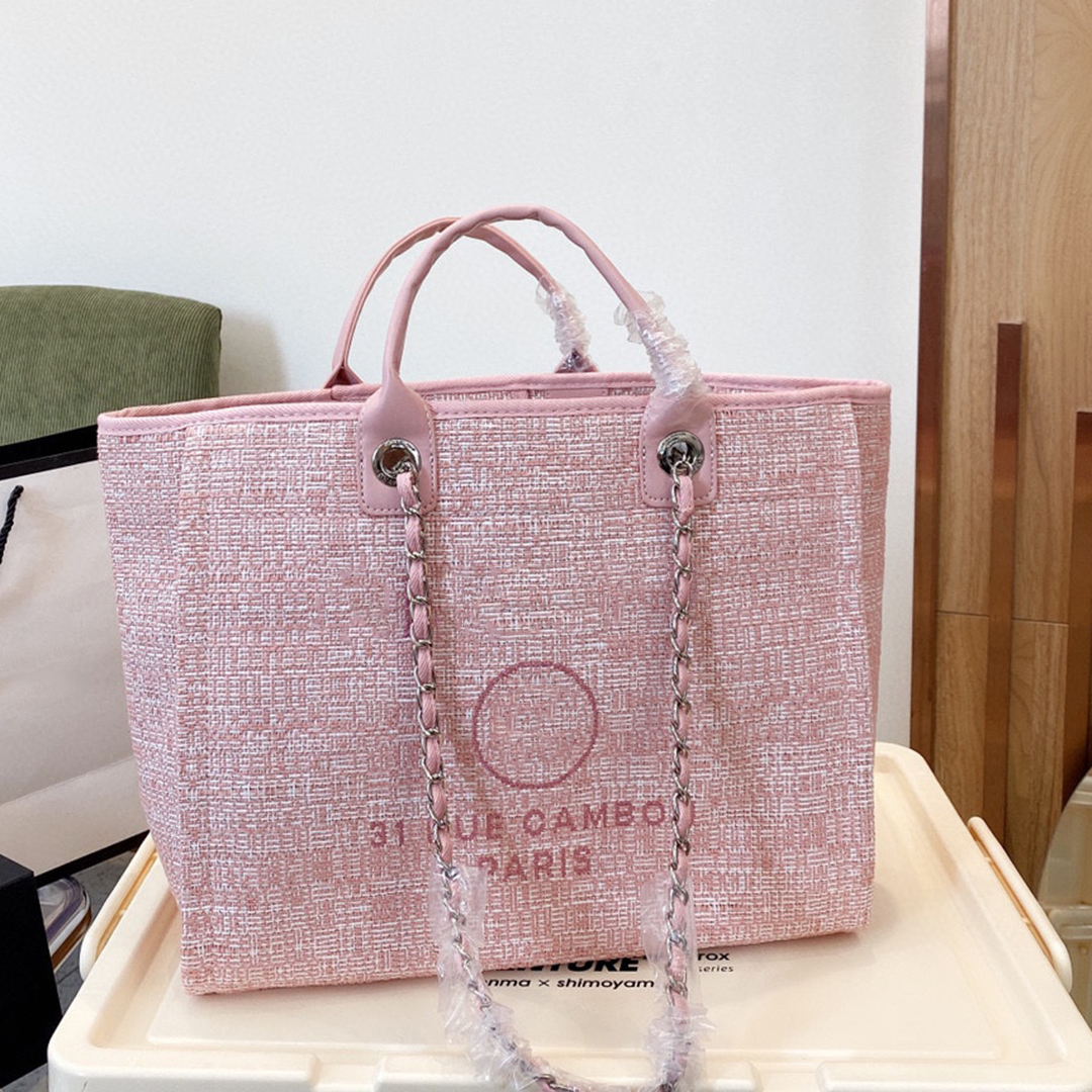 22Ss Summer Famous Brand Tote Classic Beach Bags Canvas Deauville Chain Bag Top Quality Large Capacity Pochette Women Shopping Bag Luxury Designer Handbags 6 Colors, Blue
22Ss Summer Famous Brand Tote Classic Beach Bags Canvas Deauville Chain Bag Top Quality Large Capacity Pochette Women Shopping Bag Luxury Designer Handbags 6 Colors, Blue