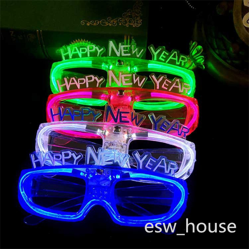 Other Festive Supplies LED Glasses Glow In The Dark Halloween Christmas Wedding Carnival Birthday Party Props Accessory Neon Flashing Toys Free shippi